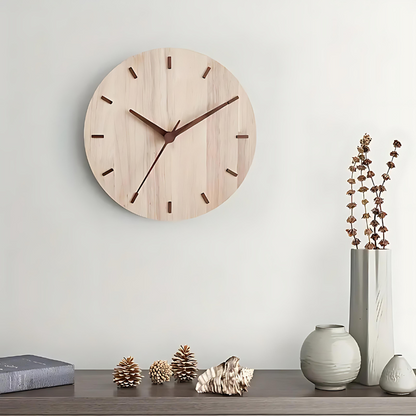 Floroux Élégance | Horloge murale faite à la main en bois de noyer de la meilleure qualité