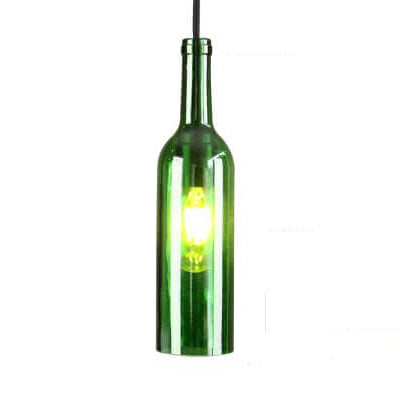 Floroux Antique Glass Suspension | Wine Bottle Design | Vintage Lighting for Dining Room and Kitchen