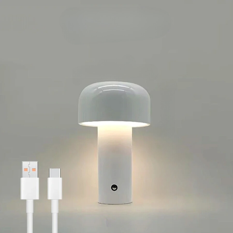 Floroux - Lampe de table LED champignon rechargeable pour une ambiance chaleureuse