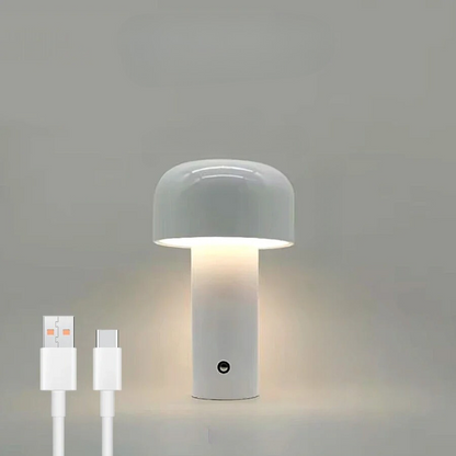 Floroux - Lampe de table LED champignon rechargeable pour une ambiance chaleureuse