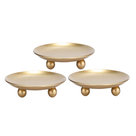 Deux | Ensemble de 3 élégants porte-bougies en métal