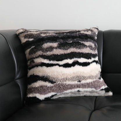 Housse de coussin moderne en fausse fourrure
