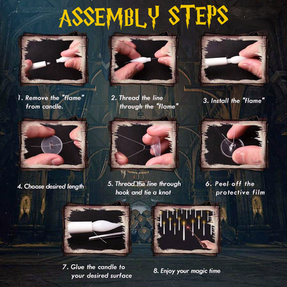 Floroux Bougies LED flottantes avec baguette magique | Déco magique pour Halloween & maison