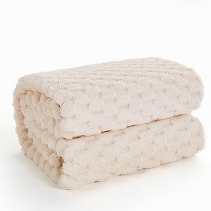 Floroux - Couverture multifonctionnelle en motif rayé 3D