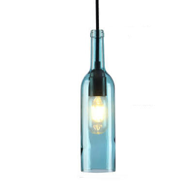 Floroux Antique Glass Suspension | Wine Bottle Design | Vintage Lighting for Dining Room and Kitchen