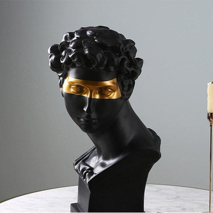 Floroux Bust with Golden Accent | Classic Sculpture | Exclusive Home Decor