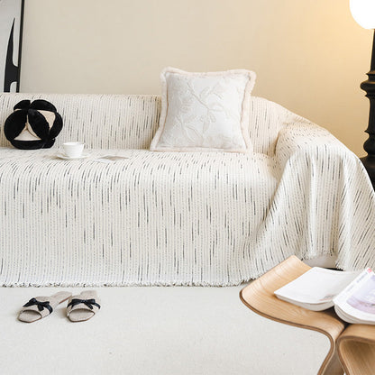 Couvre-sofa/canapé en chenille esthétique minimaliste