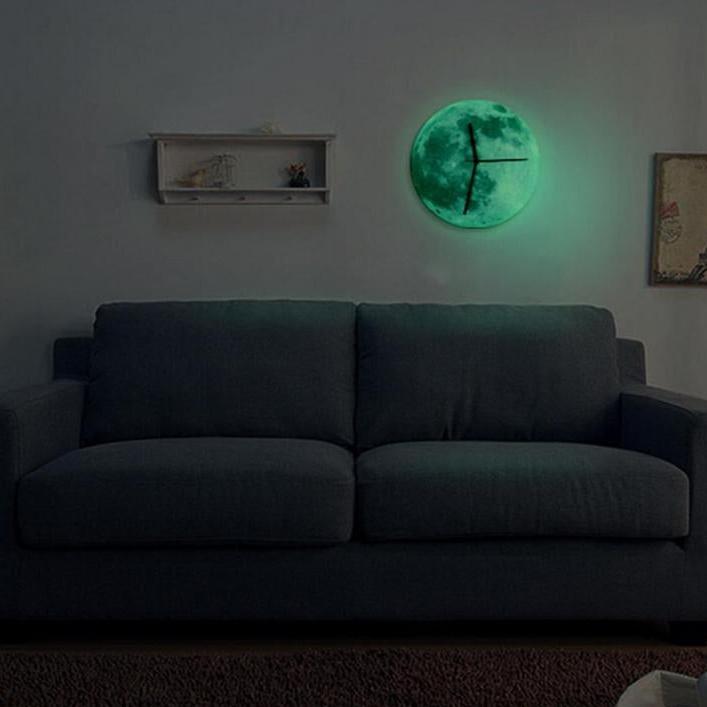 Horloge murale lune lumineuse – Éclairage élégant et affichage de l'heure