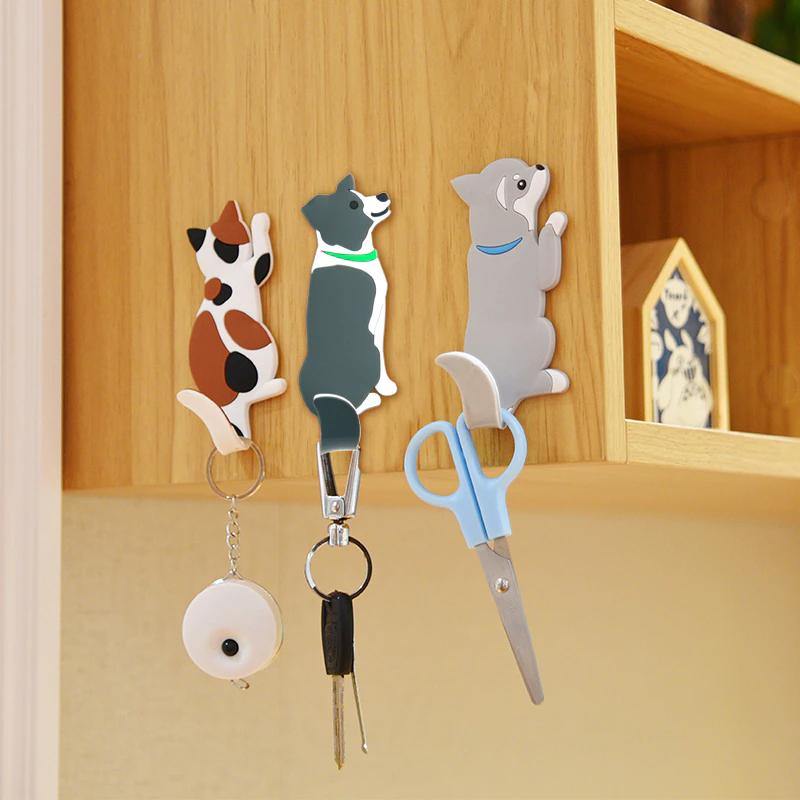Floroux adhesive hooks in animal design | Versatile hooks for wall and refrigerator | Practical and decorative