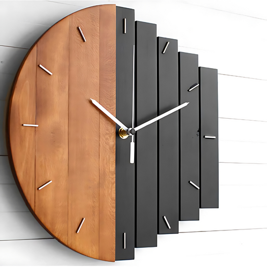 Floroux | Horloge murale en bois créative au design de xylophone