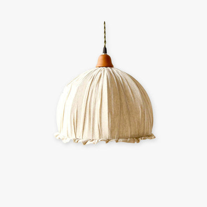 Floroux - Lampe suspendue LED scandinave en tissu beige