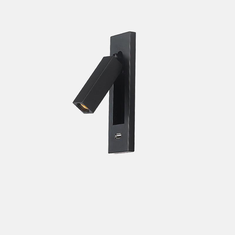 Floroux Applique Murale LED Minimaliste | Design Rectangulaire en Aluminium | Avec Interrupteur et Option USB