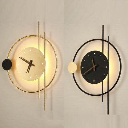Floroux - Horloge murale élégante avec éclairage ambiant LED