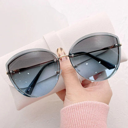 AnnaShade - Lunettes de soleil ovales sans monture élégantes
