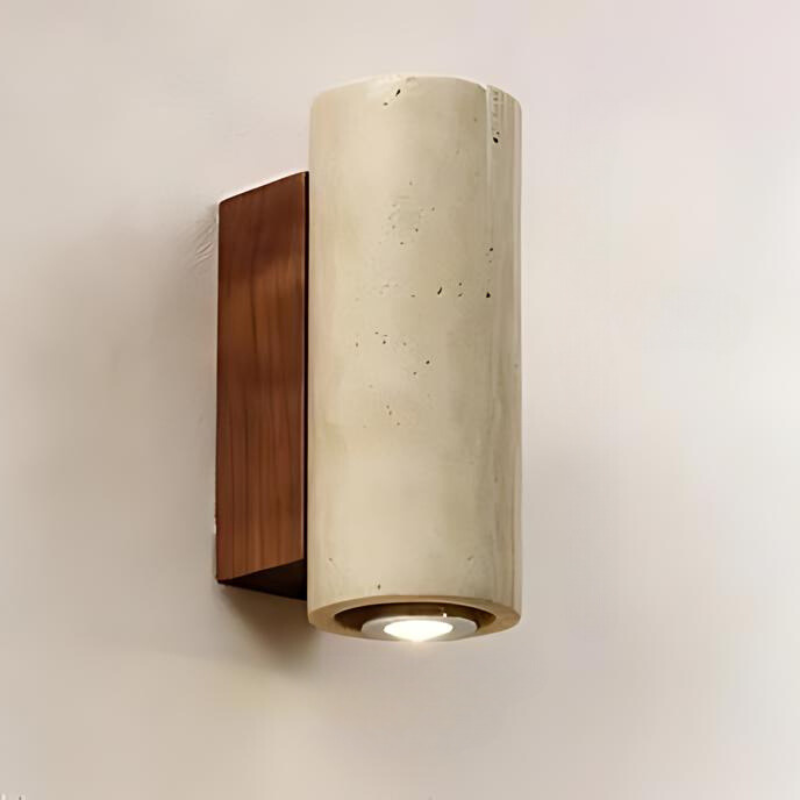 Floroux - Applique murale élégante en marbre travertin au design moderne