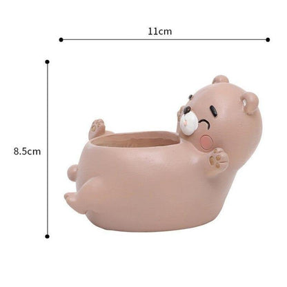 Floroux figurine animale pot de succulentes | Formes d'animaux amusantes | Décoration pour la maison