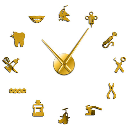 Floroux Élégance - Horloge Murale Élégante pour le Cabinet Dentaire