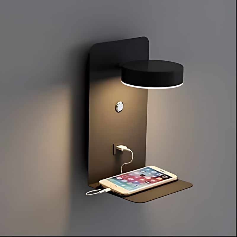 Floroux - Applique murale moderne avec fonction de charge USB et design élégant