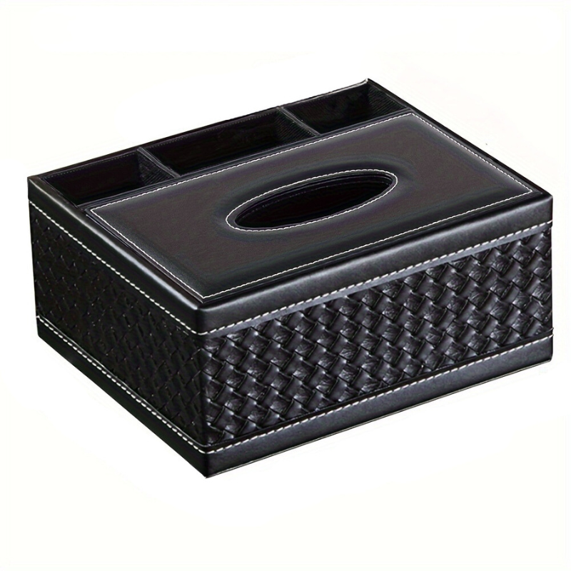 Chic Organizer - Boîte de rangement en cuir artificiel de luxe avec 4 compartiments