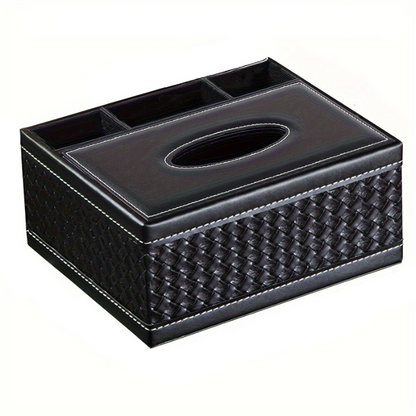 Chic Organizer - Boîte de rangement en cuir artificiel de luxe avec 4 compartiments