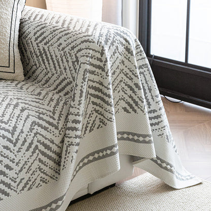 Couverture d'appoint en chevron d'été pour canapé/divan