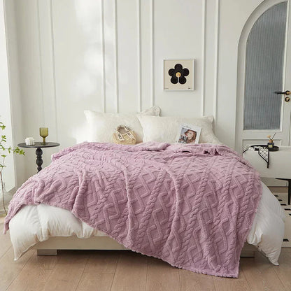 CozyLuxe - Couverture en Laine de Mouton Luxe pour Chambre à Coucher