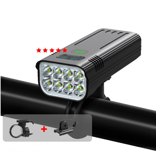 Floroux Luminaire LED for Bicycle | Rechargeable Bicycle Light | Safe and Waterproof for Day and Night