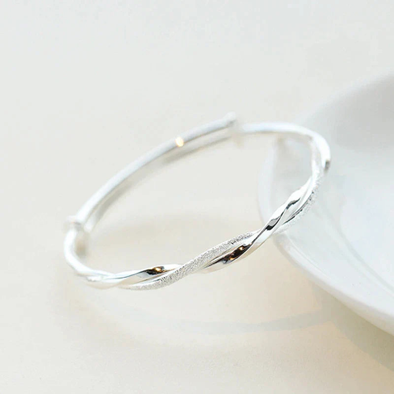 Bracelet en Argent Tordu Élégante