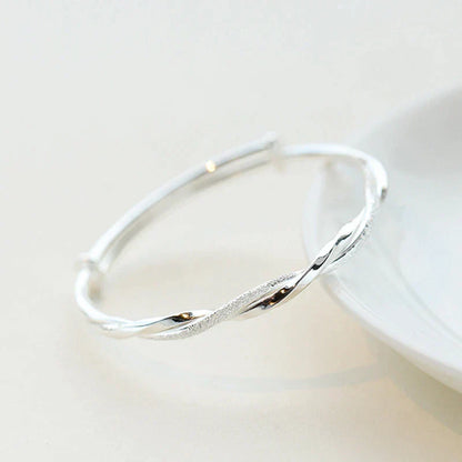 Bracelet en Argent Tordu Élégante