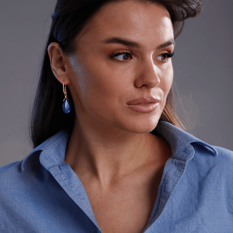 DreamLapis Boucles d'oreilles – Élégantes Boucles d'oreilles Bleu Profond