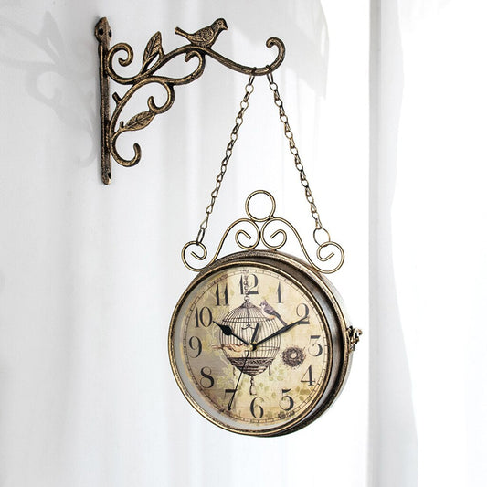 Horloge de Station Floroux | Horloge Murale Élégante pour une Ambiance Nostalgique