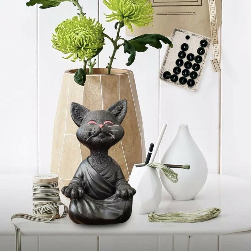 Décor de chat Bouddha Heureux