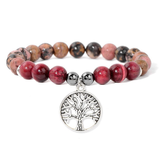 Bracelet élégante Mila avec des cristaux naturels et design Arbre de Vie