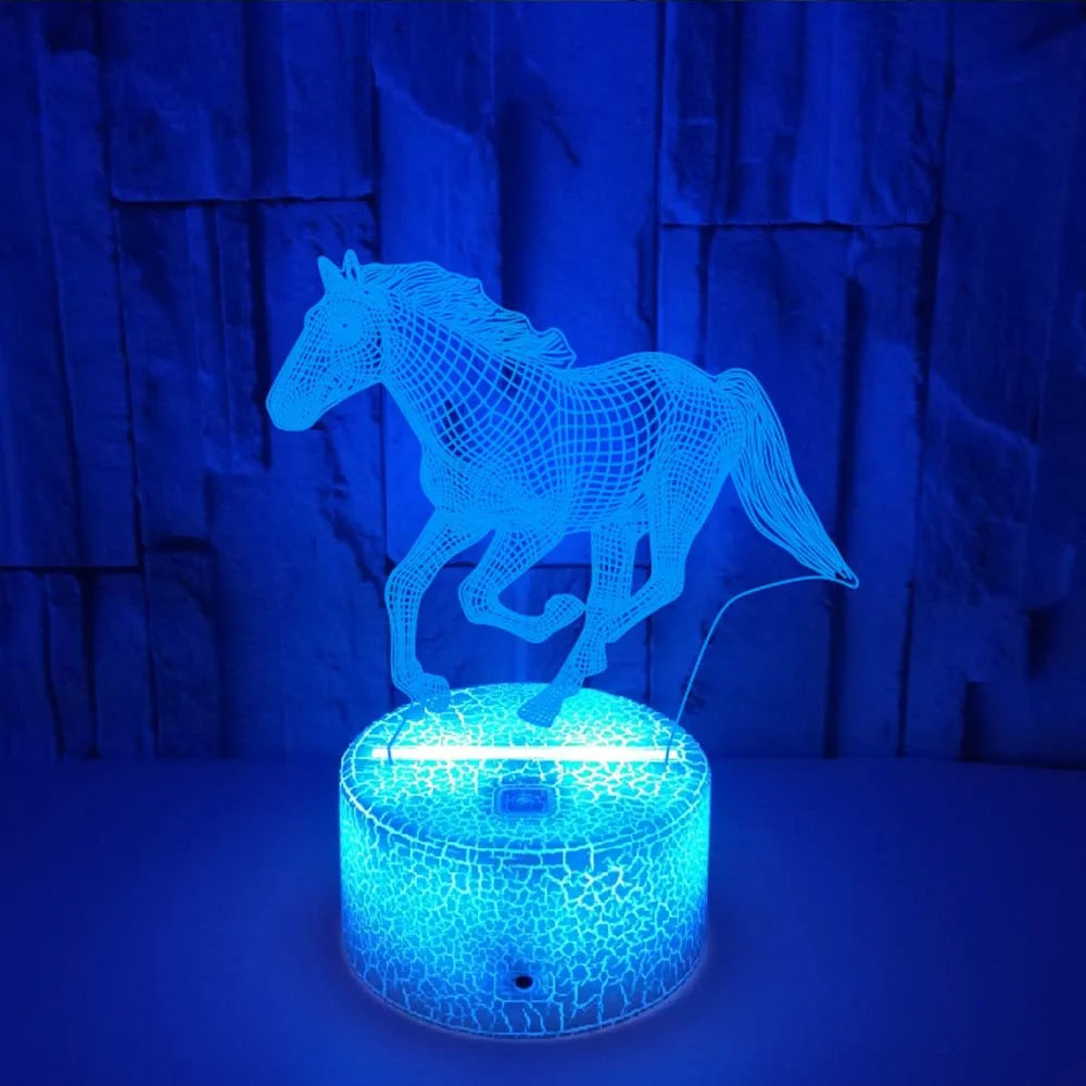 Floroux - Lampe de cheval de rêve