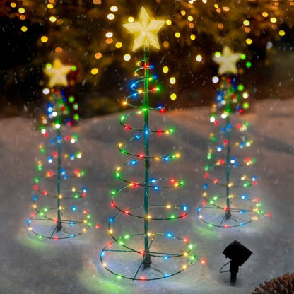 Floroux - Éclairage LED Solaire de Sapin de Noël pour Usage Extérieur