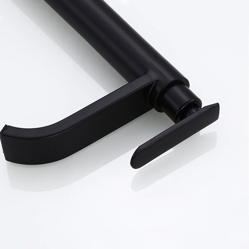 Cold Water Tap Matt Black Floroux | Single Tap for Sink Installation | Modern Design | Rust Resistant