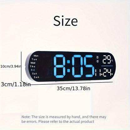 LumoView Horloge - Montre murale LED intelligente avec date et température