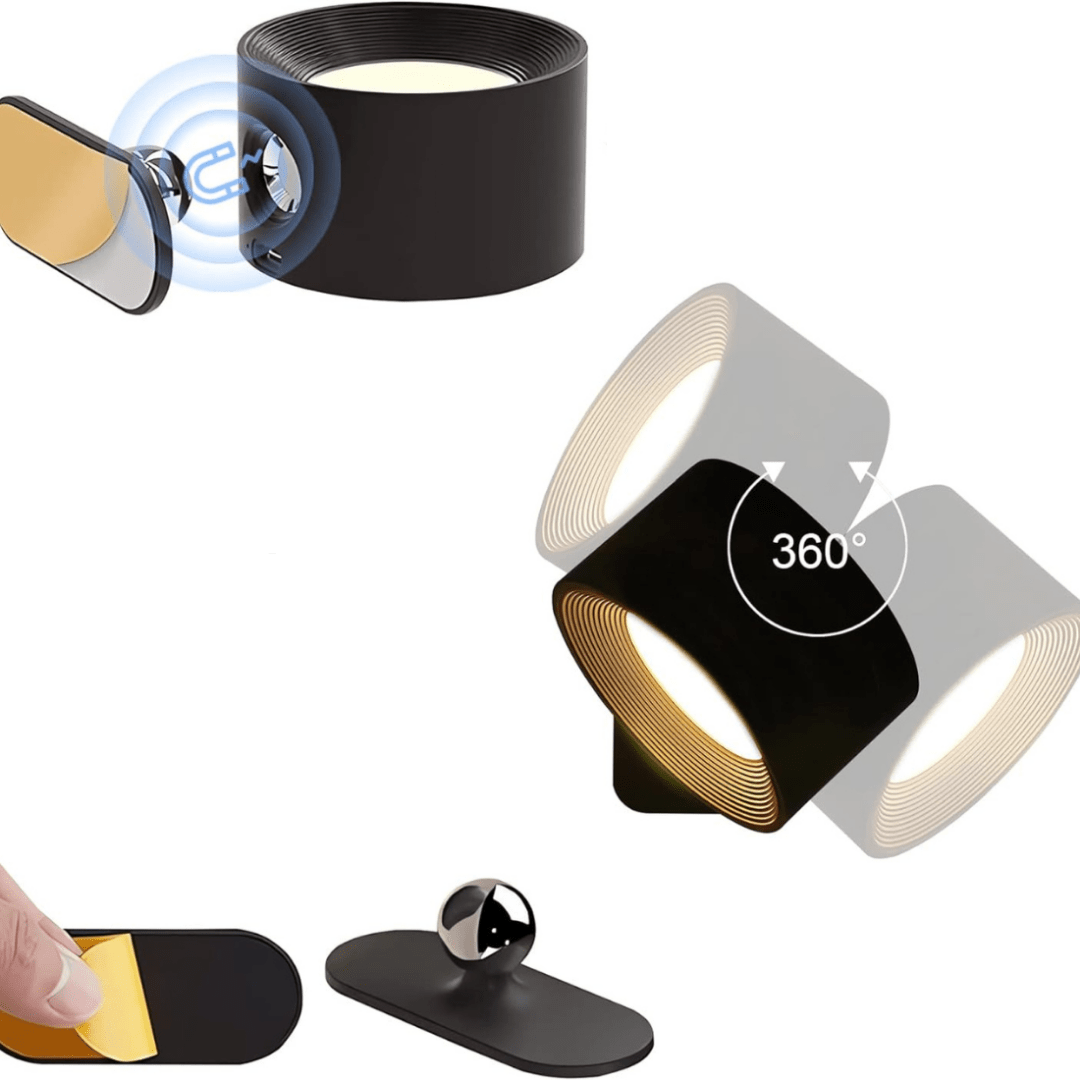 FlexiLamp – Lampe murale sans fil rechargeable 360°