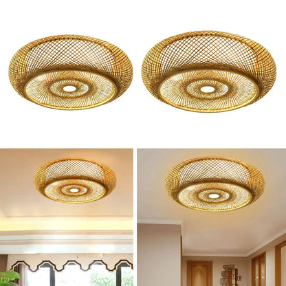 Suspension Floroux in Bamboo | Zen Natural Design | Sustainable Lighting for Dining Room & Living Room