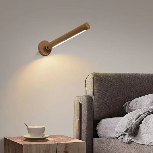 ÉclatBois - Lampe murale en bois rechargeable