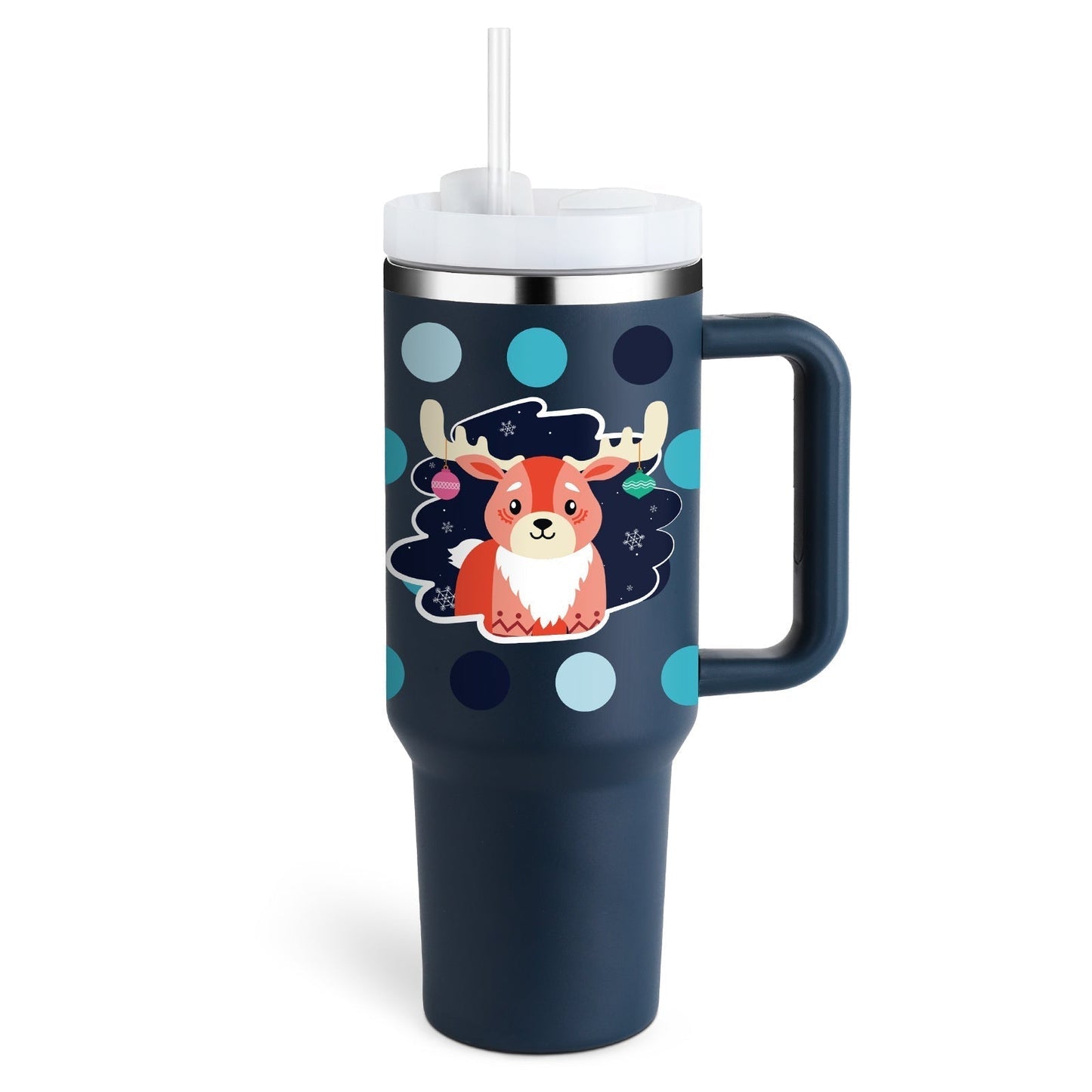Tasse isolante avec anse et paille | 1200 ML