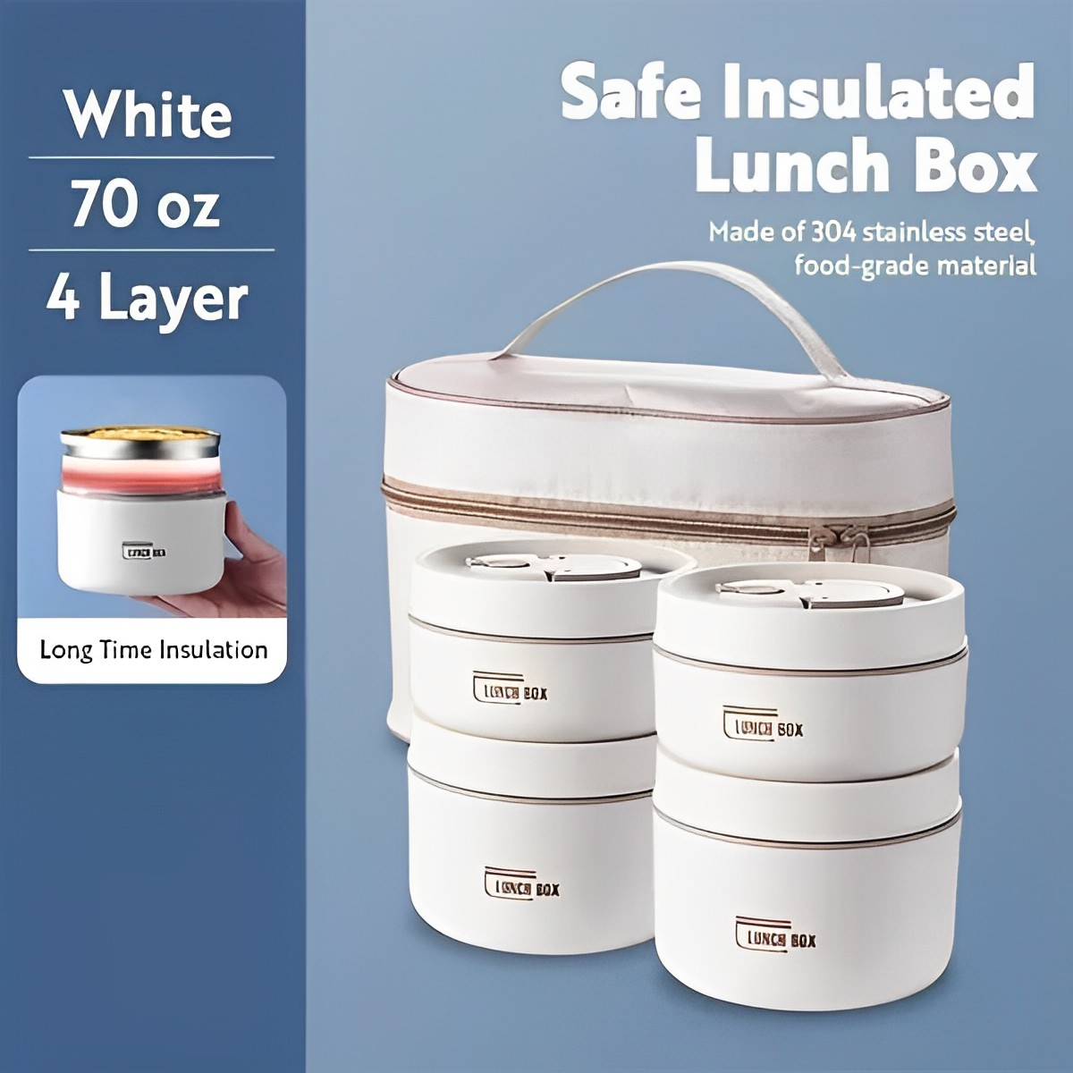 CuisineChic - Lunchbox thermique isotherme pour repas frais et sains