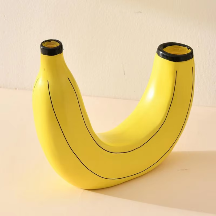 Ceramic vase Floroux Design | Creative home decoration | Modern banana shape | Boho table decor