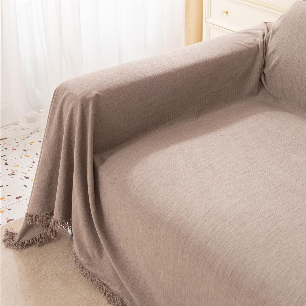 Couverture de canapé / canapé léger en chenille de couleur pure