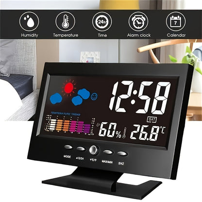 SilentTime Clock – Montre Numérique Élégante de Résistance et de Surveillance Climatique