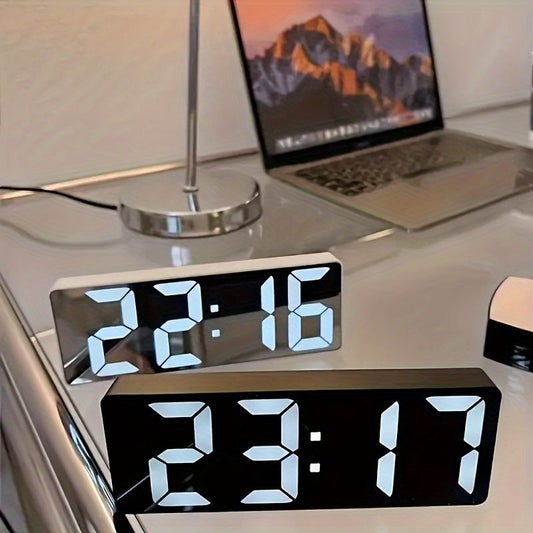 DigiGlow Horloge - Réveil LED Moderne avec Écran