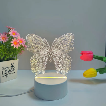 ButterflyGlow Lampe - Éclairage nocturne LED 3D géométrique