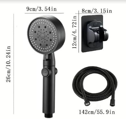 AquaFlex – Luxe Robinet de Douche Noir avec Haute Pression
