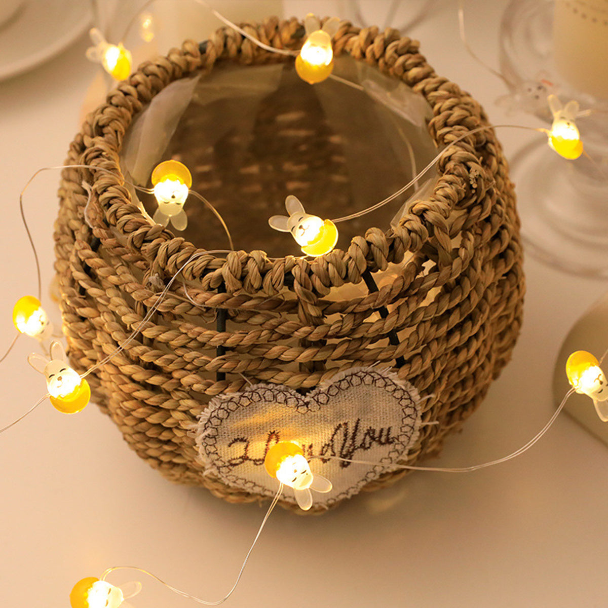 Lapin de Pâques blanc Lumières décoratives imperméables