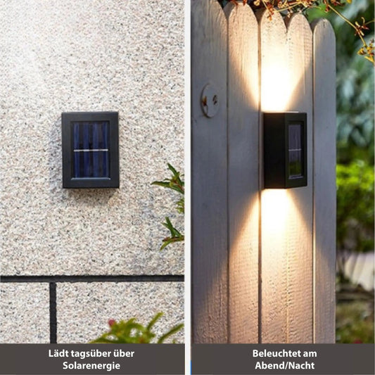 SolarLuxe | Lampes murales solaires LED sans fil - Éclairage d'ambiance extérieur de luxe